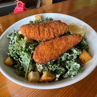 Kale caesar salad at Bravocados in Tofino
