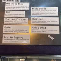 Breakfast options  at Copeka Coffee in Grand Junction