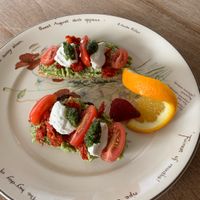 The “Cheap Trick” toast. With house made vegan ricotta.  at Copeka Coffee in Grand Junction