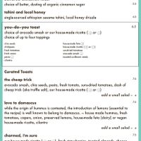 Part of the menu at Copeka Coffee in Grand Junction