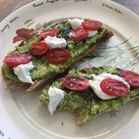 Avocado toast with vegan ricotta 🥰 at Copeka Coffee in Grand Junction