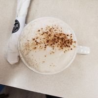 chai latte with almond milk at Noble Restaurant in Wyoming