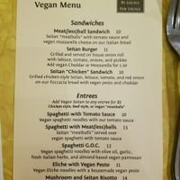 vegan menu (pt 2) at Mangia Italiano in St Louis