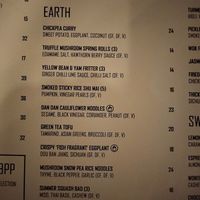 Earth menu is vegan at Shorehouse  in Townsville