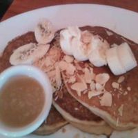 roasted coconut pineapple pancakes at Hugo's Restaurant - Studio City in Studio City