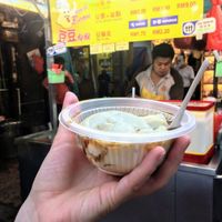 Tau Foo Fah with brown sugar syrup at Kim Soya Bean in Kuala Lumpur