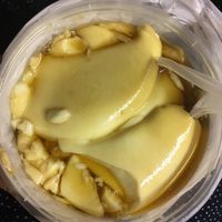 Silken tofu topped with brown sugar syrup (served warm) at Kim Soya Bean in Kuala Lumpur