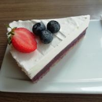 vegan berry cake at Hotel Evropa in Celje