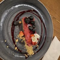 Blackcurrant tart  at The Globe Inn in Bath