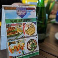 Vegan Menu 13.09.18   at El Zarape Malecón  in La Paz