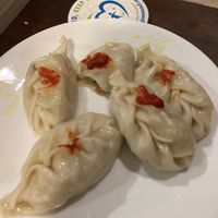 Steamed veg momos with spicy sauce at Fifth Season in Central Singapore