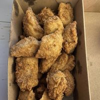 popcorn seitan chick’n bites (via uber eats)  at Temple of Seitan - Camden in North West London