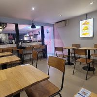 Open kitchen so you can see what's cookin' at Temple of Seitan - Camden in North West London