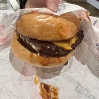 Temple cheese burger  at Temple of Seitan - Camden in North West London