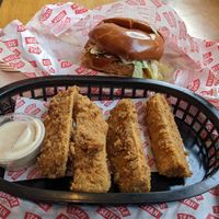 Classic burger and classic wings at Temple of Seitan - Camden in North West London