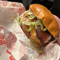 Temple faux chicken burger at Temple of Seitan - Camden in North West London