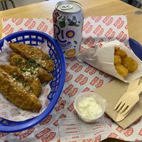 Wings, tots and soft drink combo  at Temple of Seitan - Camden in North West London