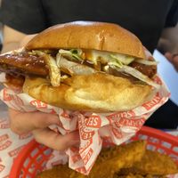 BBQ bacon burger   at Temple of Seitan - Camden in North West London