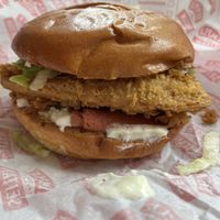 Garlic Parmesan burger  at Temple of Seitan - Camden in North West London