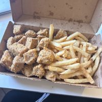 Popcorn chicken snack box  at Temple of Seitan - Camden in North West London