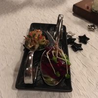 Complimentary nibble - beetroot at Bären in Wengen