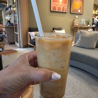 Iced latte, almond milk at Spa Dreaming Centre Cafe in Fingal