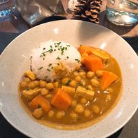 Chickpea Curry with Sweetpotato and Tofu at Njord in Vaduz