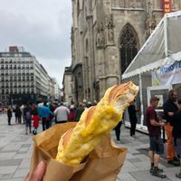 Delicious bread with “cheese”  at Anker - Stephansplatz in Vienna