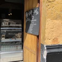 Vegan waffles advertised  at Gud  in Arequipa