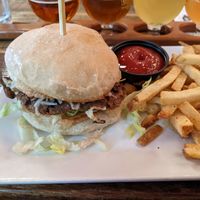 Salt Springs & Beyond Burger at Salt Springs Brewery in Saline