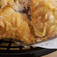 Vegan battered "fish" at Sutton and Sons in North London