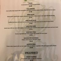 Menu at Tapas Tree in Bradford