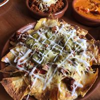 Vegan soy chilli nachos  at Tapas Tree in Bradford