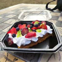 Vegan waffle at Fresh Kitchen in Lublin
