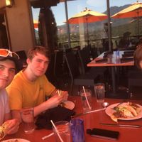 Our all vegan meal with a fantastic view!  at Sound Bites Grill in Sedona