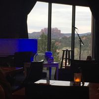Stage for live music at Sound Bites Grill in Sedona