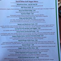 Vegan Menu at Sound Bites Grill in Sedona