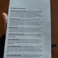 December vegan menu #Veganuary at Epic Deli in Mchenry