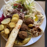 Vegan plate   at Abi Falafel in Ljubljana