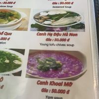 Menu pic   at Amitaba 2 in Ho Chi Minh City