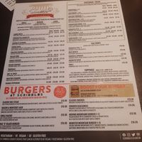 Menu at Scribbles Pizza House in Elgin