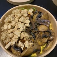 Tofu, couscous, mushrooms and basil  at Eight - The Health Lounge in Lisbon