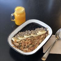 black diamond smoothie bowl  at Eight - The Health Lounge in Lisbon