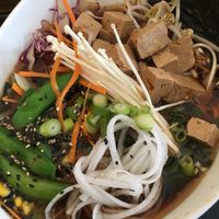 Vegan Shoyu with Tofu and Rice Noodles at Bad Bones Ramen in St Johns
