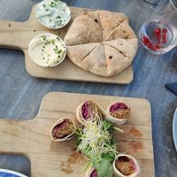 Pita en rendang rolletjes at Gaudi's in Amersfoort