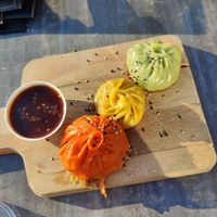 Rainbow dumplings at Gaudi's in Amersfoort