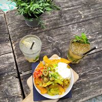 Mojito, virgin mojito and nachos - all very good! at Gaudi's in Amersfoort