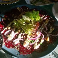 Beet carpaccio  at Gaudi's in Amersfoort