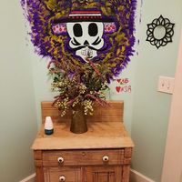 bathroom artwork at Lisa's Legit Burritos in Augusta