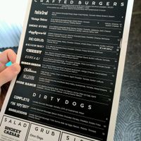 Menu - front side at Regrub Burger Bar in Calgary